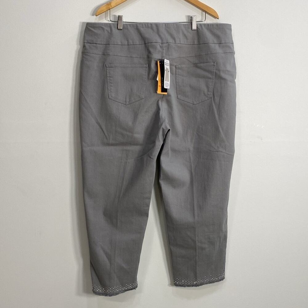 Ruby Rd. 22W Ankle Pants Gray - Picture 3 of 9